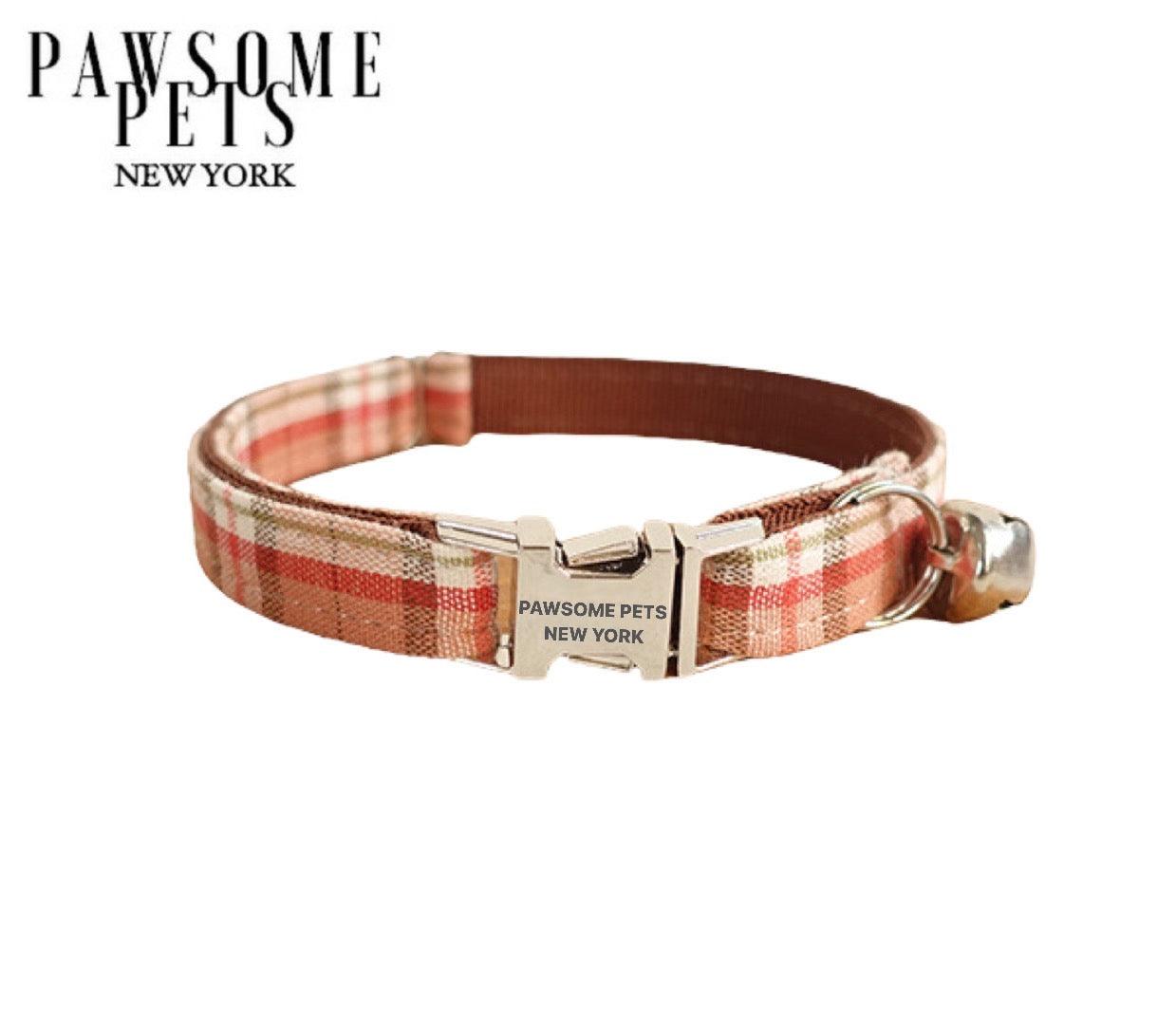 Small Size Dog & Cat Collar – Orange Stripe