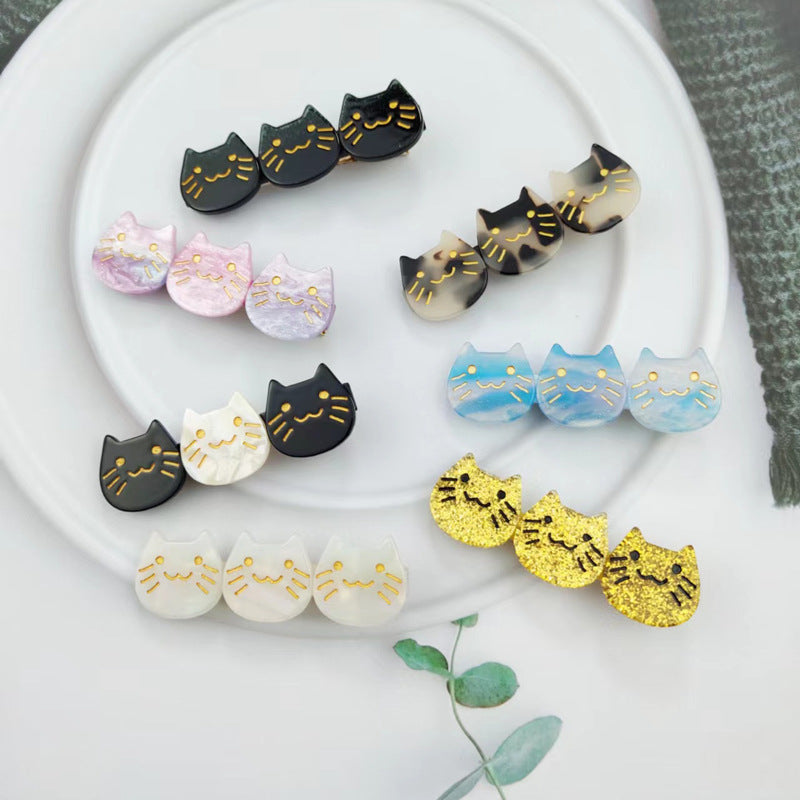 Hand Painted Three Cats Hair Clip – New York Pawsome Pet