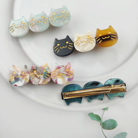 Hand Painted Three Cats Hair Clip – New York Pawsome Pet