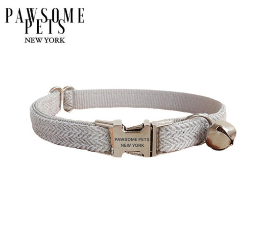 Small Size Dog & Cat Collar – Silver Grey