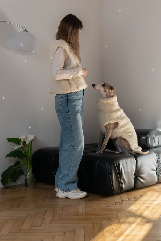 Gilet en laine pour chien - Rose